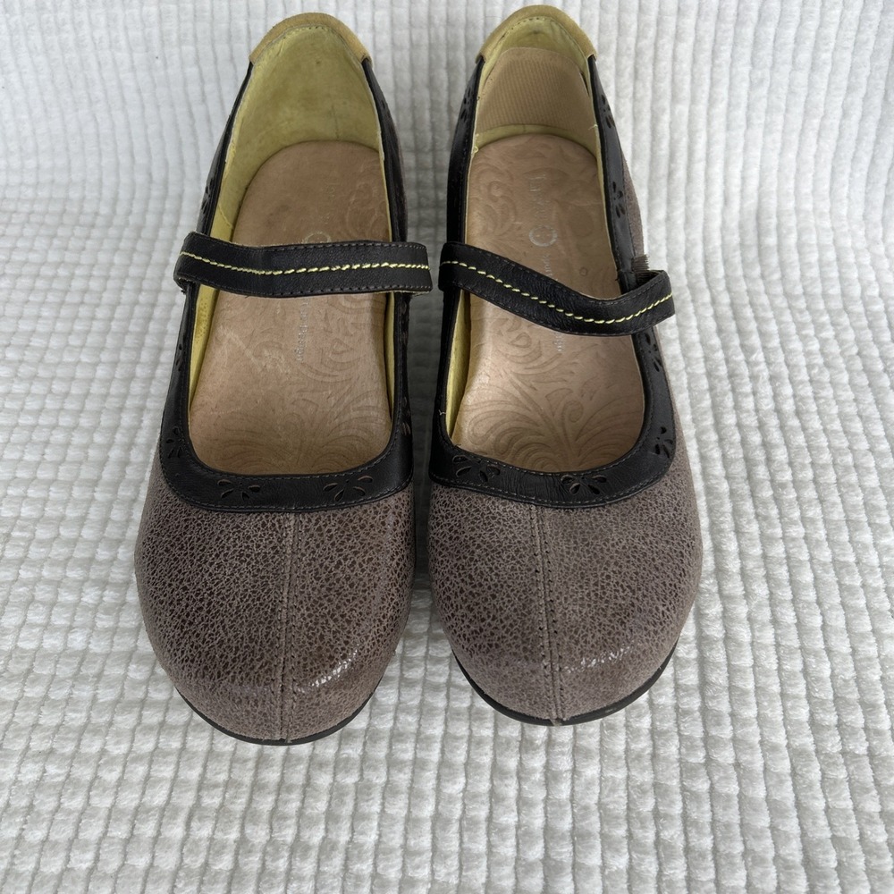 Jambu Muse Wedge Mary Jane Style Shoes, Women's Size 8M Brown w/Sparkle Comfort